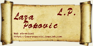 Laza Popović vizit kartica